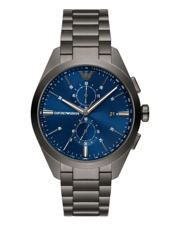 Armani Herrklocka Quartz Hardlex Stållänk Grå