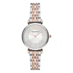 Armani Damklocka Quartz Grå Stållänk Flerfärgad