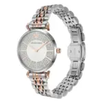 Armani Damklocka Quartz Grå Stållänk Flerfärgad