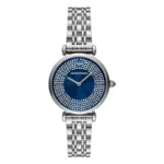Armani Gianni T-Bar Quartz Kristallurtavla Stållänk Blå