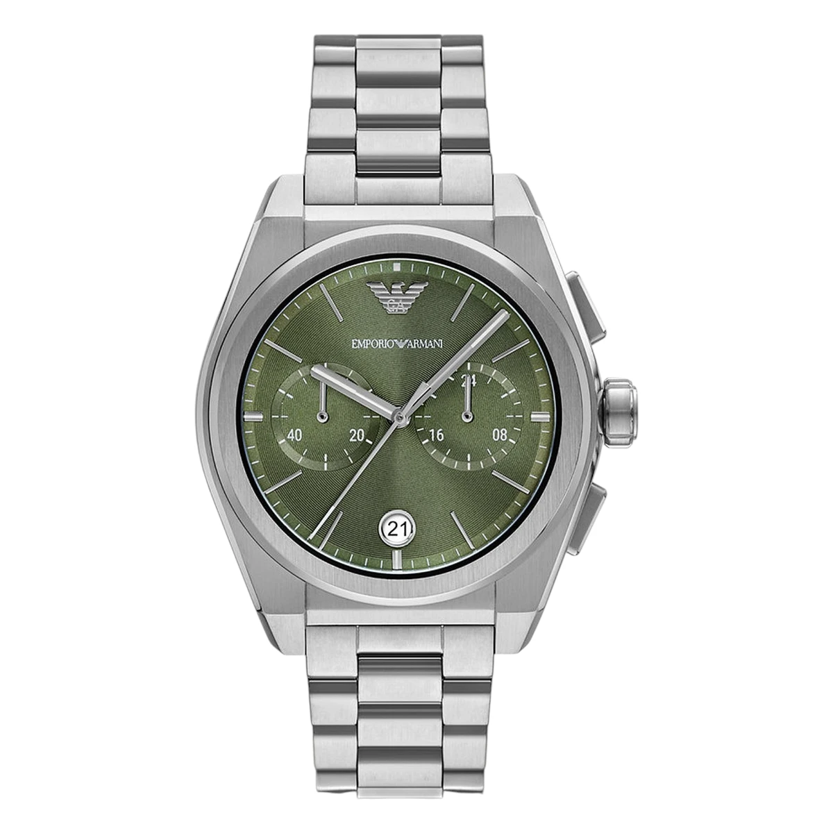 AR11640 Armani Herrklocka Quartz Grå Stållänk Grön