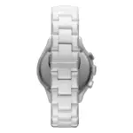 Armani Ceramica 38 mm Quartz Kronograf Keramiklänk Vit - Bild 3