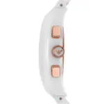 Armani Ceramica Quartz Kronograf Roséguldsdetaljer Keramiklänk Vit - Bild 4