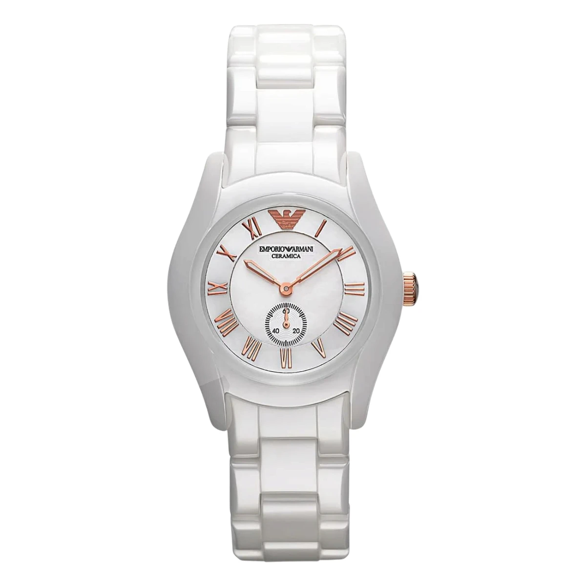 AR1418 Armani Damklocka Keramikarmband Vit