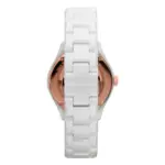 Armani Damklocka Keramikarmband Vit