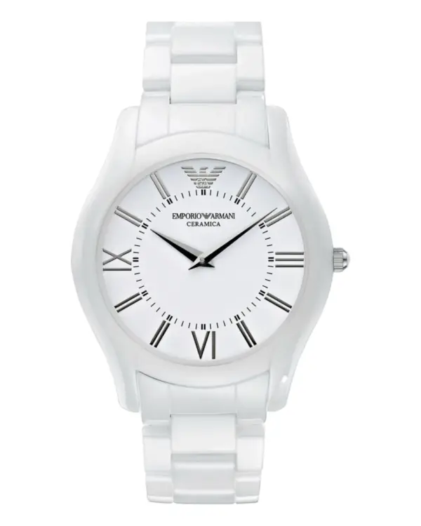 Armani Herrklocka Quartz Keramikarmband Vit