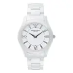 Armani Ceramica 43 mm Quartz Keramiklänk Vit