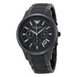 Armani Ceramica Quartz Kronograf Keramiklänk Svart - Bild 2