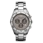 Armani Ceramica Quartz Kronograf Titanlänk Grå