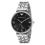 Armani Classic Quartz Liten Sekundvisare Stållänk Svart - Bild 2