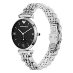 Armani Classic Quartz Liten Sekundvisare Stållänk Svart - Bild 4