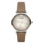 Armani Quartz Läderarmband Brun