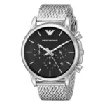 Armani Luigi Quartz Kronograf Mesharmband Svart - Bild 2