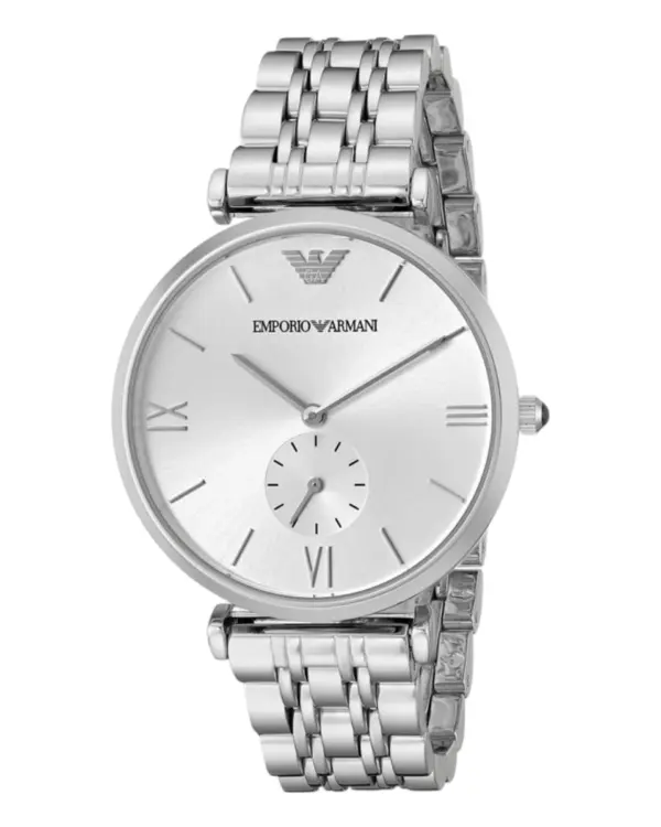 Armani Herrklocka Quartz Silverfärgad Stållänk Silver