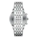 Armani Herrklocka Quartz Silverfärgad Stållänk Svart