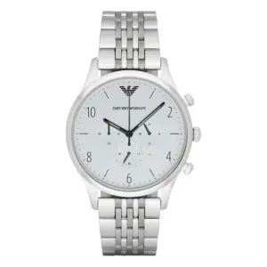 Armani Herrklocka Quartz Grå Stålboett Vit