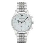 Armani Classic Quartz Kronograf Stållänk Silver