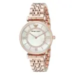 Armani Gianni T-Bar Quartz Roséguldfärgad Stållänk Vit Pärlemor - Bild 2