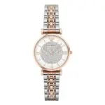 Armani Gianni T-Bar Quartz Tvåfärgad Stållänk Vit