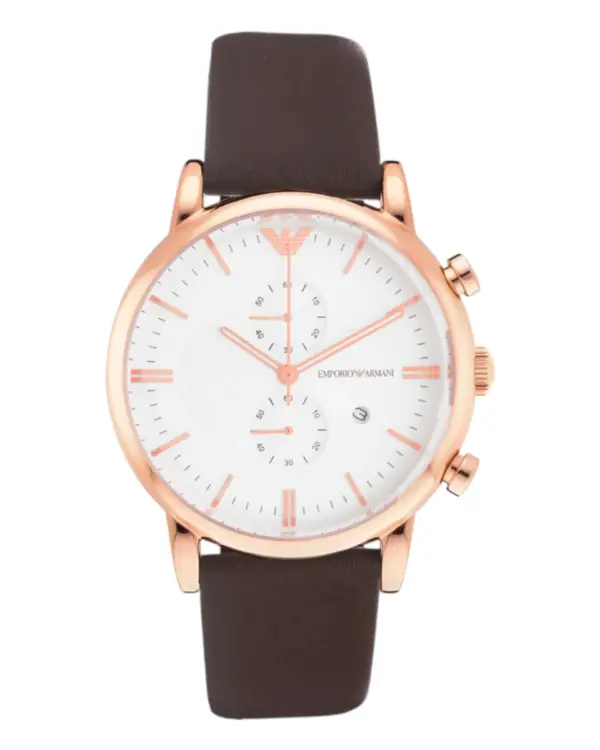 Armani Herrklocka Quartz Guldfärgad Boett Vit