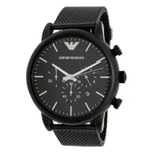 Armani Herrklocka Quartz Stållänk Svart