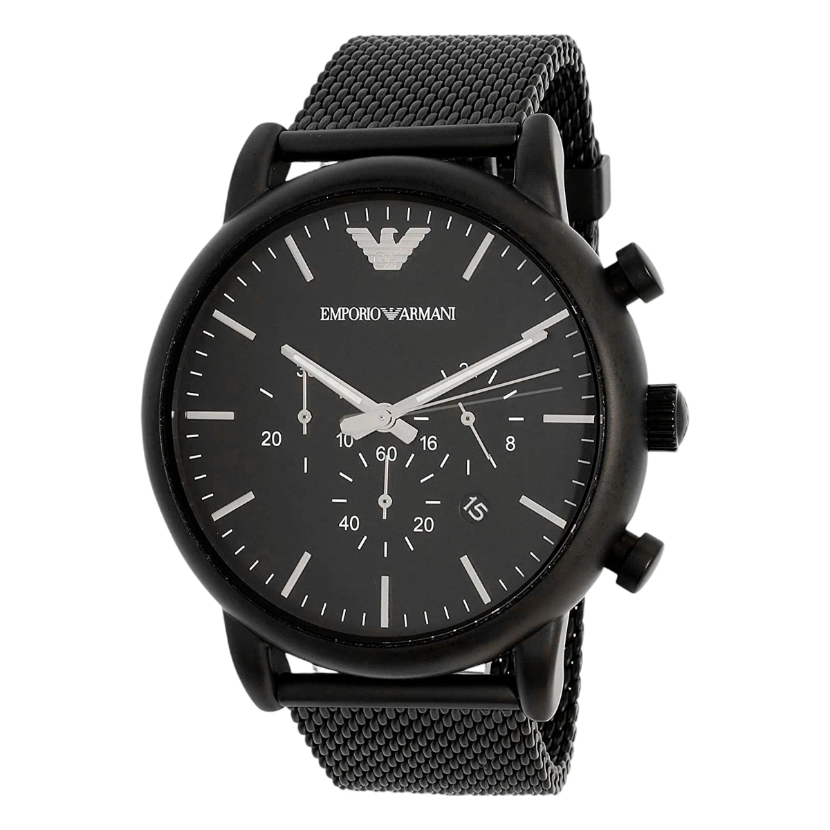 AR1968 Armani Herrklocka Quartz Stållänk Svart