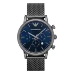 Armani Luigi Quartz Kronograf Mesharmband Blå