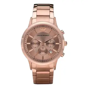 Armani Herrklocka Quartz Roséguldfärgad stållänk Rosa