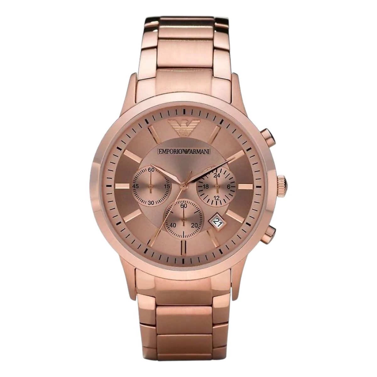 AR2452 Armani Herrklocka Quartz Roséguldfärgad stållänk Rosa