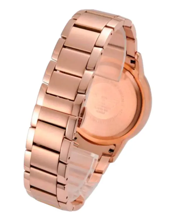Armani Herrklocka Quartz Roséguldfärgad stållänk Rosa