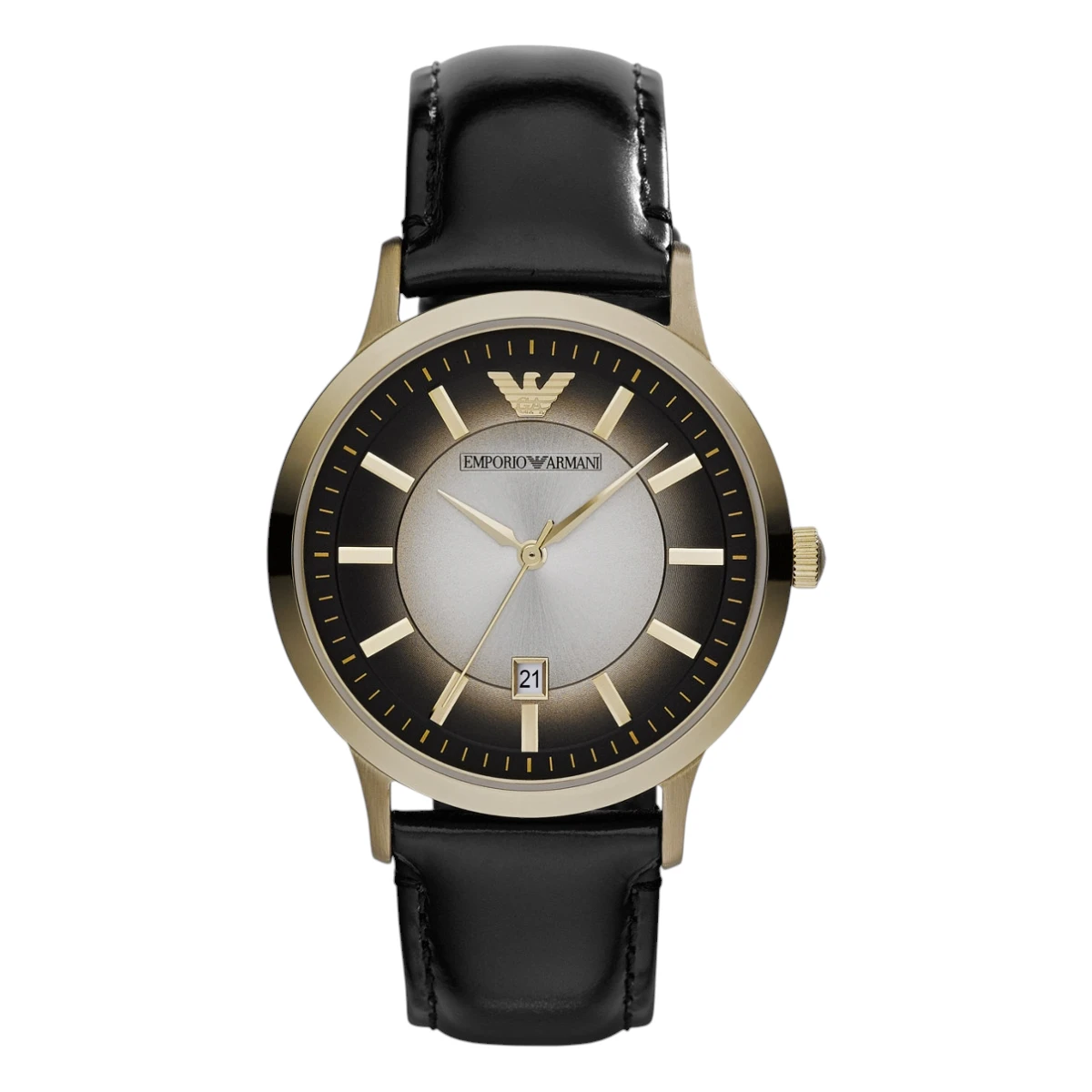 AR2468 Armani Herrklocka Quartz Läderarmband Brun