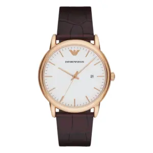 Armani Herrklocka Quartz Roséguldsfärgad Boett Vit