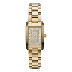 Armani Damklocka Quartz Guldfärgad Boett Vit
