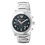 Armani Herrklocka Quartz Stållänk Svart