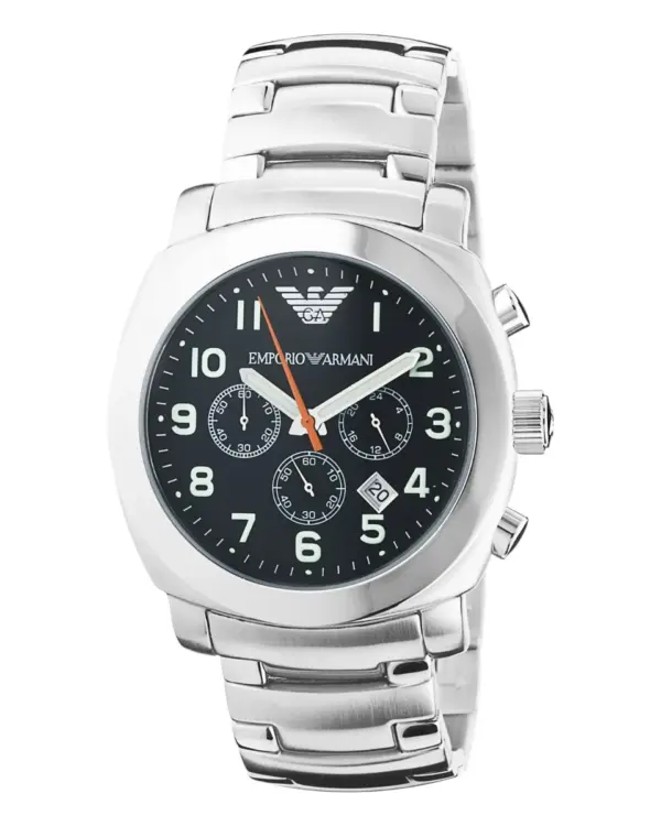 Armani Herrklocka Quartz Stållänk Svart
