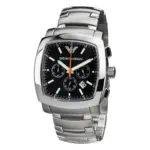 Armani Quartz Stållänk Svart