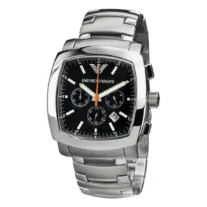Armani Quartz Stållänk Svart