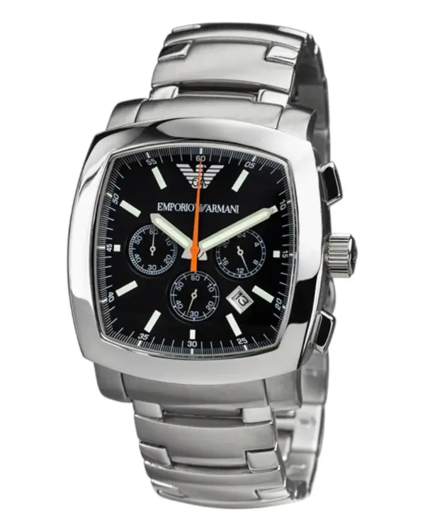 Armani Quartz Stållänk Svart