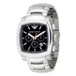 Armani Quartz Kronograf Stållänk Svart