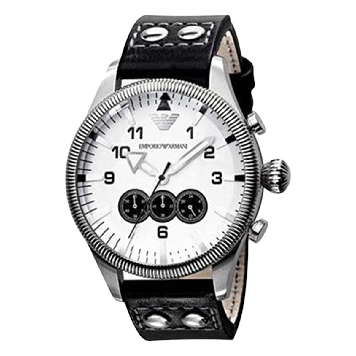 AR5836 Armani Quartz Svart armband Vit