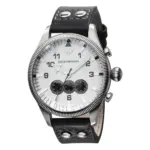 Armani Quartz Kronograf Läderarmband Vit