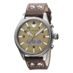 Armani Sportivo Quartz Kronograf Läderarmband Beige