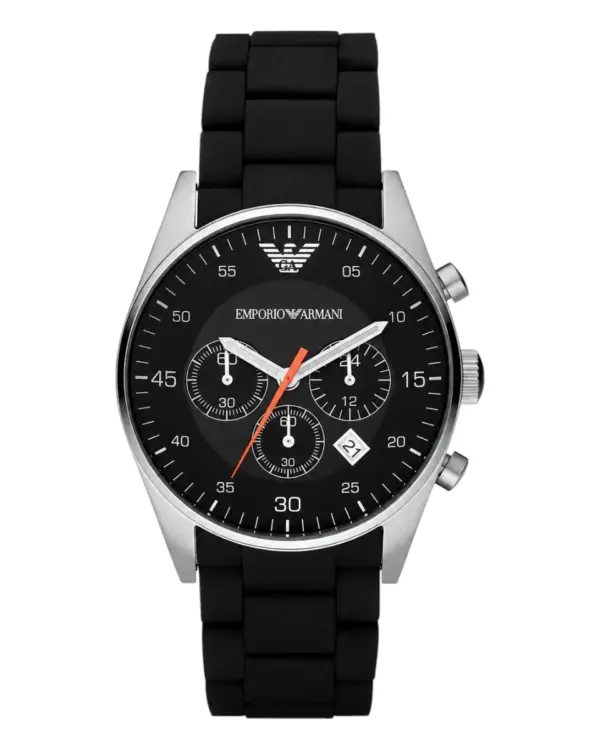 Armani Damklocka Quartz Silikonarmband Svart