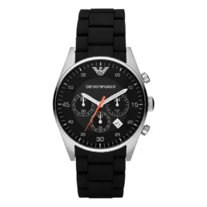 Armani Damklocka Quartz Silikonarmband Svart