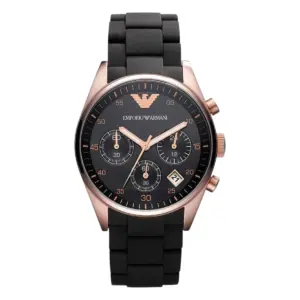 Armani Damklocka Quartz Guldfärgad Boett Svart