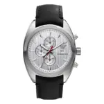Armani Classic Quartz Kronograf Läderarmband Vit