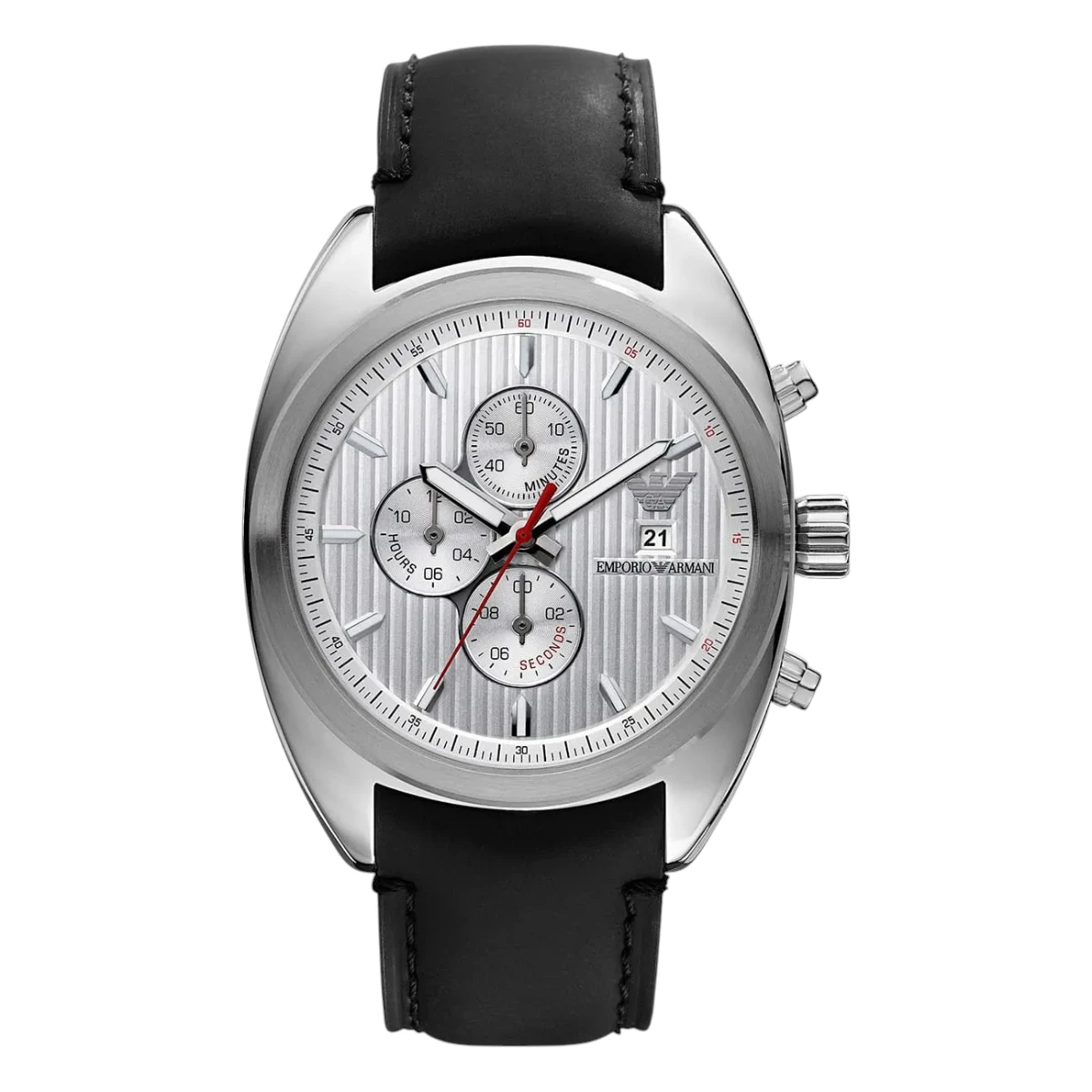 AR5911_01 Armani Classic Quartz Kronograf Läderarmband Vit - Bild 1