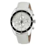 Armani Herrklocka Quartz Läderarmband Vit