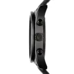 Armani Sportivo Quartz Kronograf Blå Ring Läderarmband Svart - Bild 4