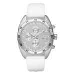 Armani Quartz Kronograf Silikonarmband Silver